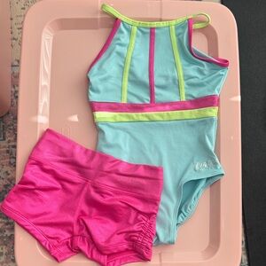 Justice Leotard and Shorts Set